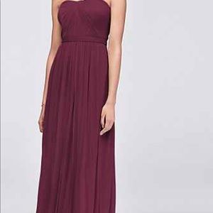David’s Bridal Versa dress in wine